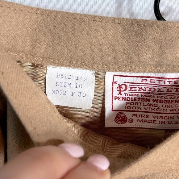 Pendelton Vintage Camel A-line Skirt size 10 Petite - Picture 6 of 9